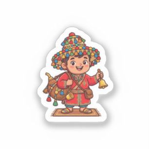 Sticker Mignon Kawaii Guerab Porteur d'Eau Marocain Autoco