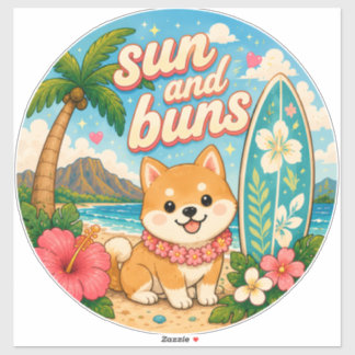 Sticker mignon kawaii hawaï 