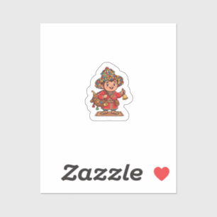 Sticker Mignon Kawaii Marocain Guerab Porteur d'Eau Autoco