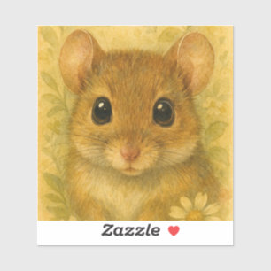 Sticker Mignon petit mulot curieux