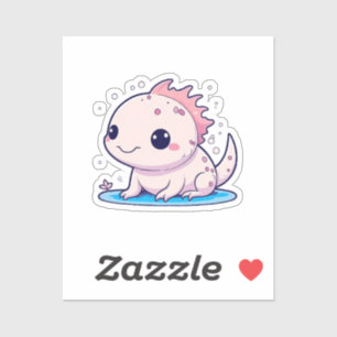 Sticker mignon philosophe axolotl