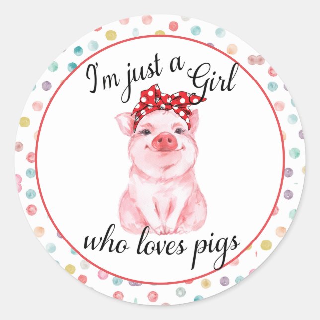 Sticker mignon pour louvette de porc (Devant)
