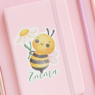 Sticker Mignonne abeille et fleur pour elle pour enfants M