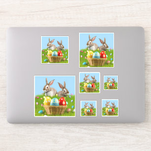 Sticker Mignonne Bunnyfor Pâques pour une humeur positive