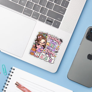 Sticker Mignonne Kawaii Professeur Petits Monstres Hallowe