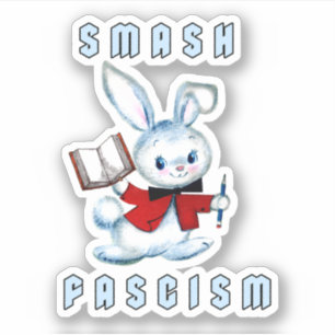 Sticker Mignonne Lapin Rétro - Fascisme Smash