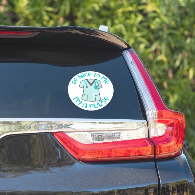 Sticker Mignonne Sois gentil avec moi Je suis un Autocolla (Côté voiture)