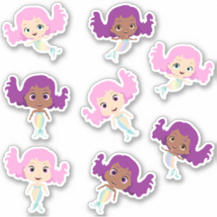 Sticker Mignonnes sirènes de caricatures