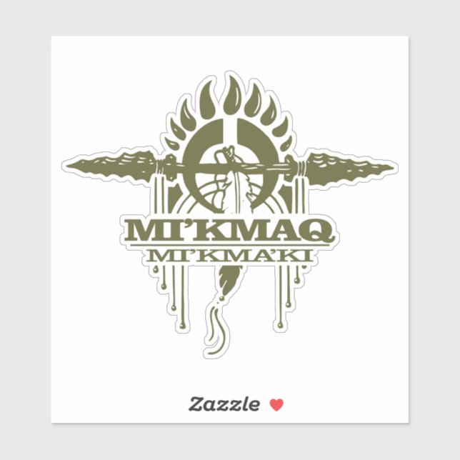 Sticker Mi'kmaq (Micmac) 2o (Feuille)