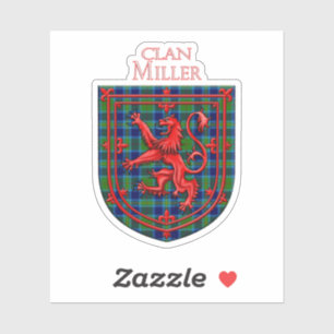 Sticker Miller Tartan Scottish Plaid Lion Rampant