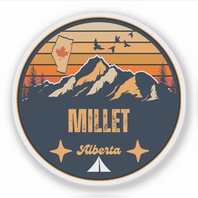 Sticker Millet, Alberta (Devant)
