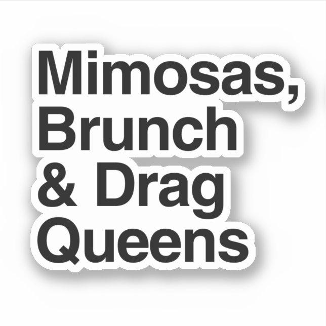 Sticker Mimosas Brunch et Reines Dragueuses (Devant)