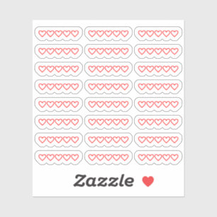 Sticker Mini Coeurs Blank Book Movie Notation Bujo Planner