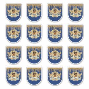 Sticker Mini Sanitier Royal African Prince Blue & Gold