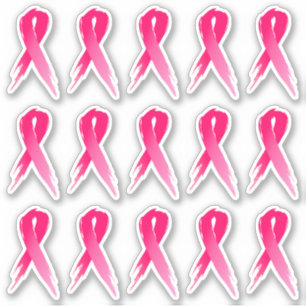 Sticker Mini Sensibilisation au cancer du sein Rubans rose