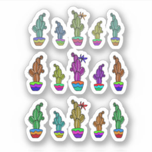Sticker Mini-set Cactus, pack, paquet