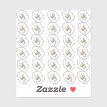 Mini-Stickers tête d'éléphant aquarelle