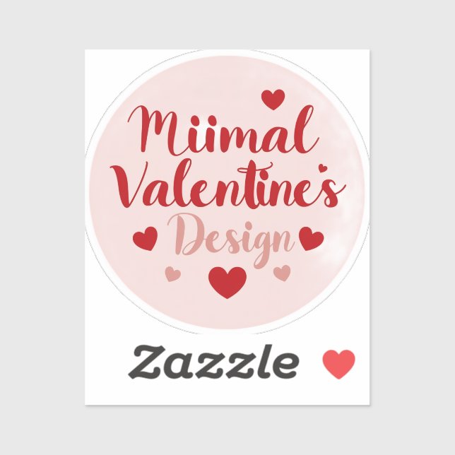 Sticker Minimal Valentine’s Day Love Typography Design | R (Feuille)