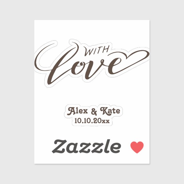 Sticker Minimaliste avec amour (Feuille)