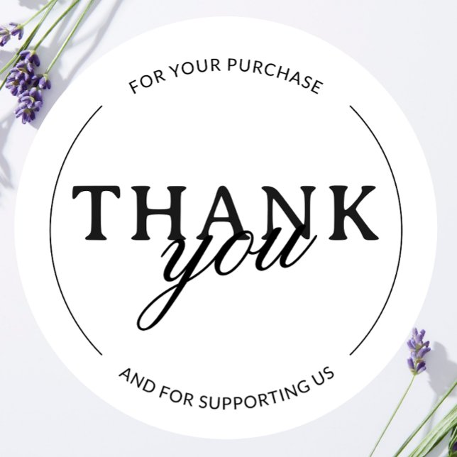 Sticker minimaliste pour petites entreprises Merci (Créateur téléchargé)