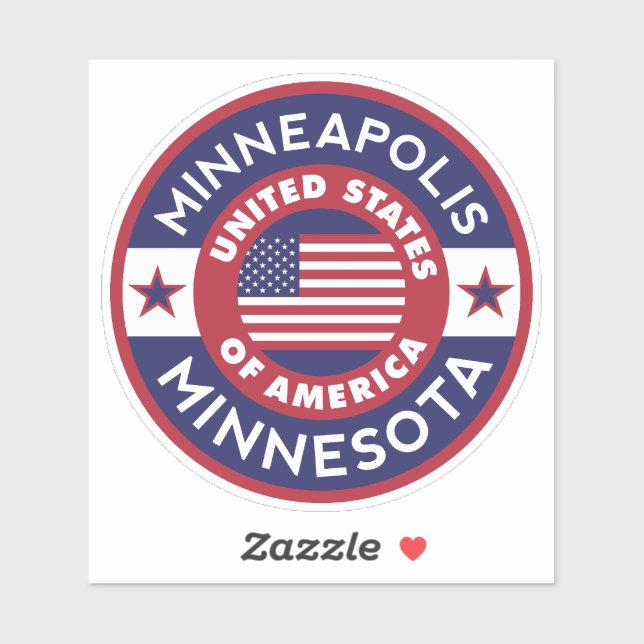 Sticker MINNEAPOLIS, Minnesota (Feuille)