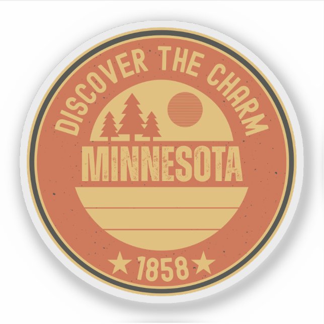 Sticker Minnesota Nice - Cadeau de l'État du MN (Devant)