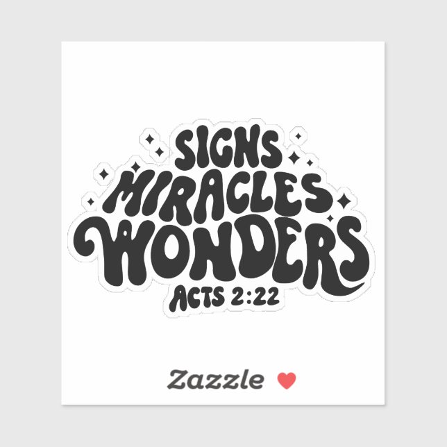 Sticker Miracle - Signes, Miracles et Merveilles (Feuille)