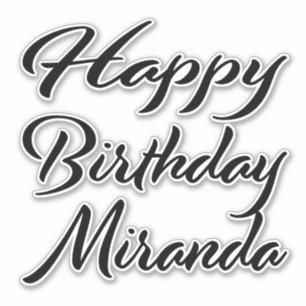 Sticker Miranda Nom Prénom Anniversaire de la Broderie noi