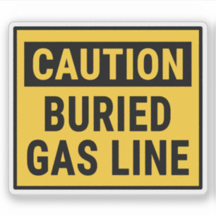 Sticker Mise en garde Ligne à gaz enfouie