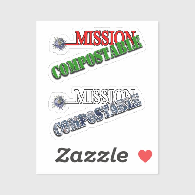 Sticker Mission : COMPOSTABLE (Feuille)