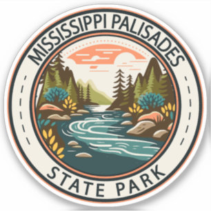 Sticker Mississippi Palisades State Park Badge Illinois