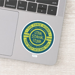 Sticker Mister Grinch   Citation de bloc de puit