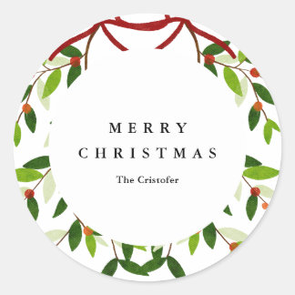 Sticker Mistletoe Holiday