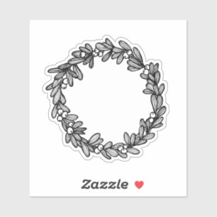 Sticker Mistletoe Wreath