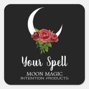 Sticker mit Blumenmoon