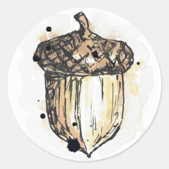 Sticker mit einer Eichel (Vorderseite)