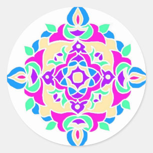 Sticker mit Rangoli-Muster