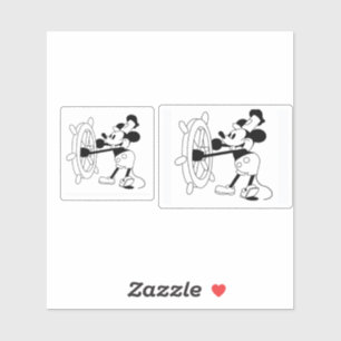 Sticker mit Steamboat Willie Design