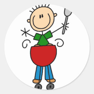 Sticker mit Stockfigur BBQ