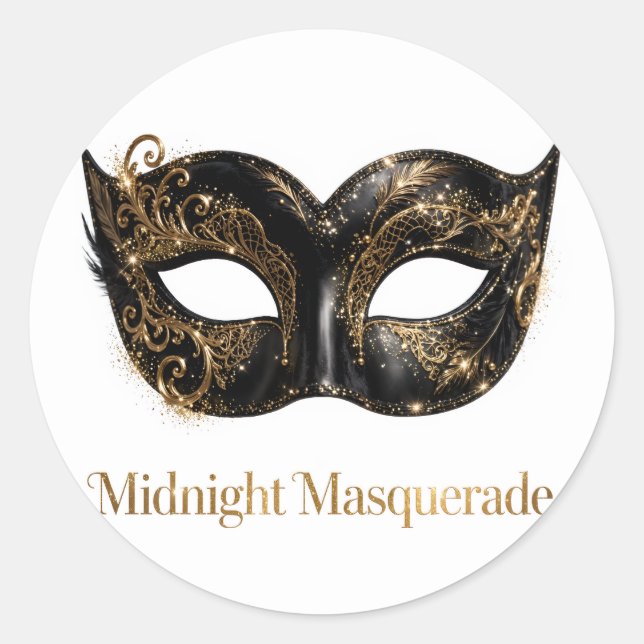 Sticker Mitternachts-Maskerade (Vorderseite)