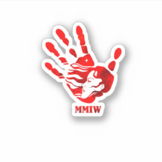 Sticker Mmiw rouge main