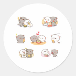 Sticker Mochi Peach Cat Pack