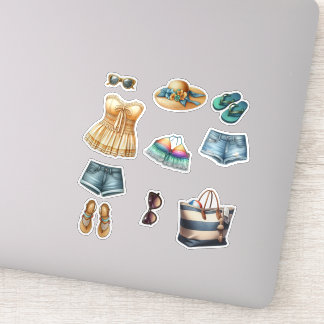 Sticker Mode et Accessoires de Plage d'Été