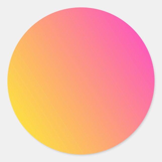 Sticker modèle blanc dégradé rose jaune (Devant)