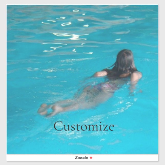 Sticker Modèle féminin natation Thunder_Cove (Feuille)