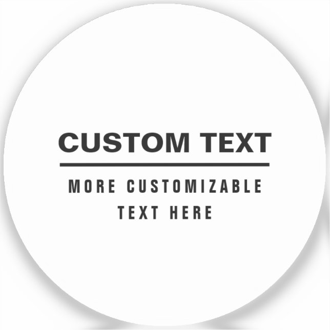 Sticker Modèle texte personnalisé en gras (Recto)