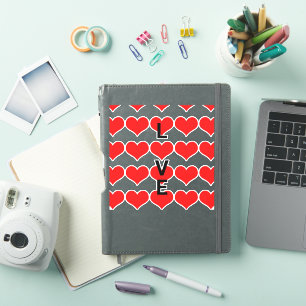 Sticker Modèles de coeur rouge d'amour Cute Saint-Valentin