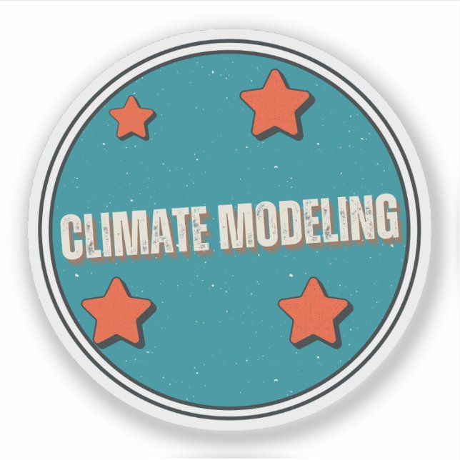 Sticker Modélisation du climat (Devant)