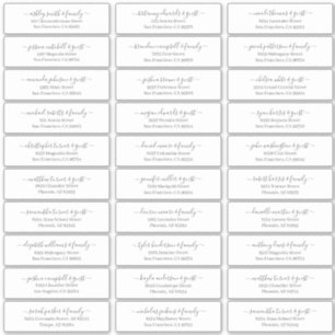 Sticker Modern Chic Script Mariage Nom d'hôte Adresse