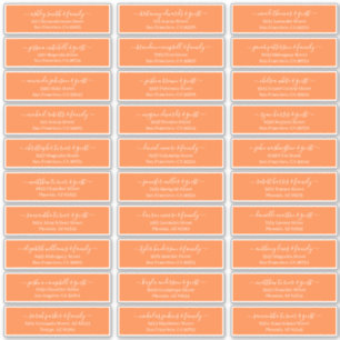 Sticker Modern Chic Script Mariage Nom d'hôte Adresse